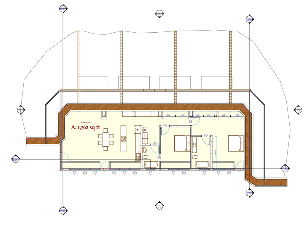 package model floorplan thermal mass walls