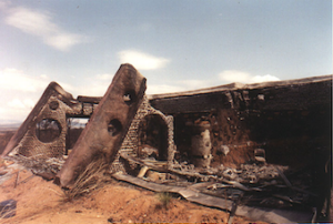 Earthship fire in Hondo