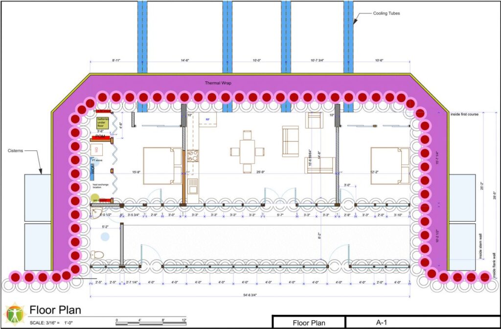 Encounter Earthship Floor plan